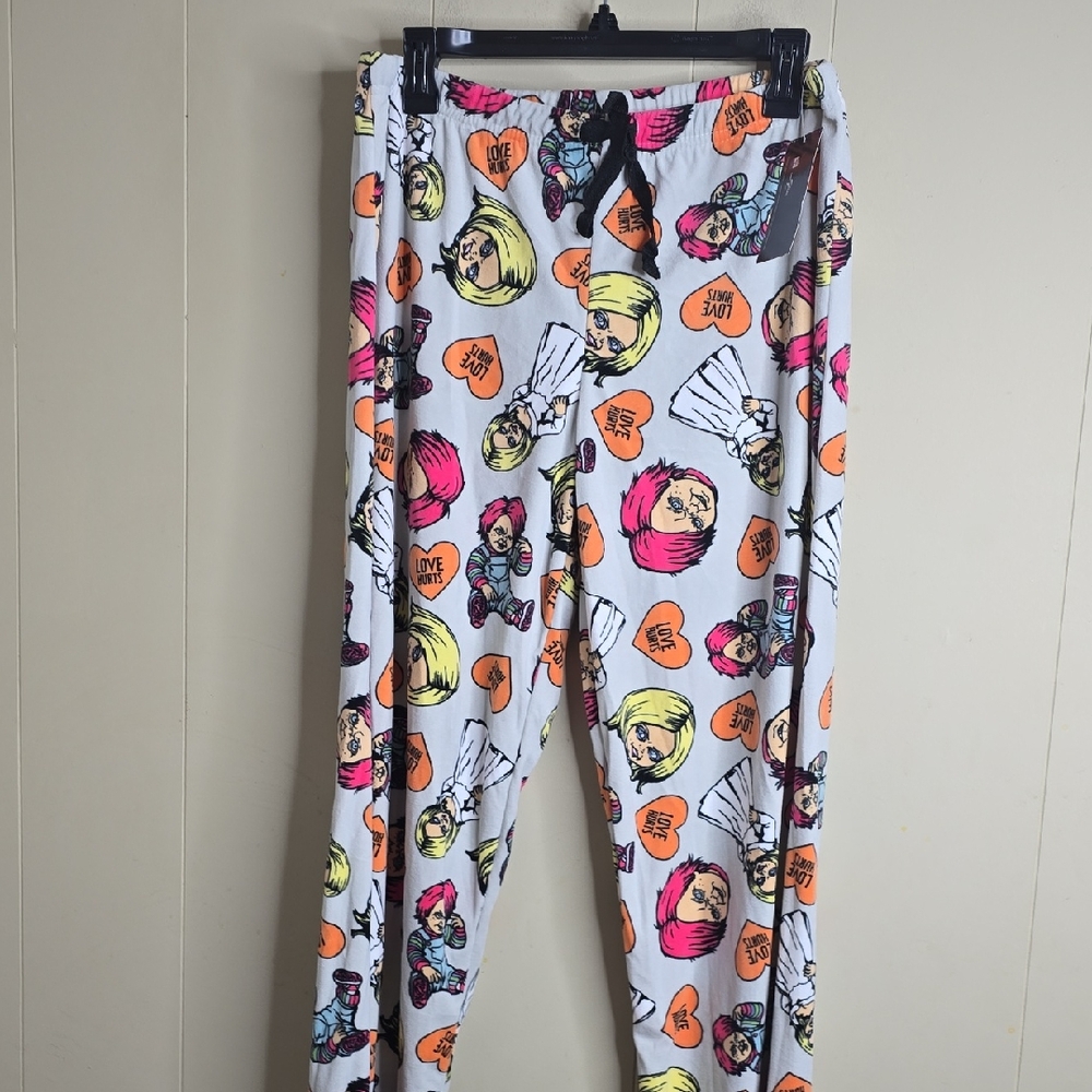 Bride Of Chucky Sleepwear Light Fleece Pants Medium